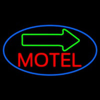 Red Motel With Green Arrow Neonkyltti