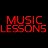 Red Music Lessons Neonkyltti