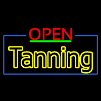 Red Open Double Stroke Tanning Neonkyltti