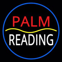 Red Palm Yellow Line White Reading Neonkyltti