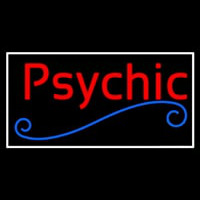 Red Psychic Blue Line White Border Neonkyltti