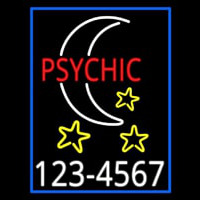 Red Psychic White Logo Phone Number Blue Border Neonkyltti