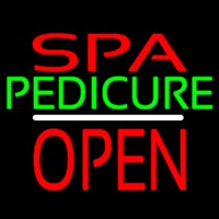 Red Spa Green Pedicure White Line Open Neonkyltti