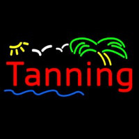 Red Tanning Palm Tree Neonkyltti