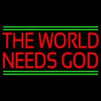 Red The World Needs God Neonkyltti