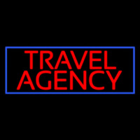 Red Travel Agency Blue Border Neonkyltti