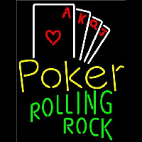 Rolling Rock Poker Ace Series Beer Sign Neonkyltti