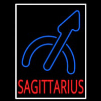 Sagittarius White Border Neonkyltti