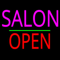 Salon Block Open Green Line Neonkyltti