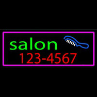 Salon With Comb And Number Neonkyltti