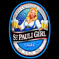 St  Pauli Girl Classic Label Beer Sign Neonkyltti