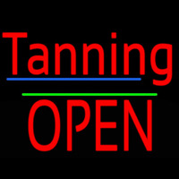 Tanning Block Open Green Line Neonkyltti