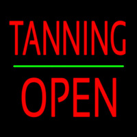 Tanning Block Open Green Line Neonkyltti