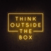 Think Outside The Box Neonkyltti