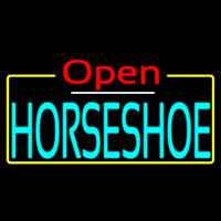 Turquoise Horseshoe Open Neonkyltti