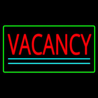 Vacancy Rectangle Green Neonkyltti