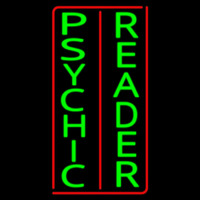 Vertical Green Psychic Reader Red Border Neonkyltti