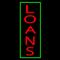 Vertical Red Loans Green Border Neonkyltti