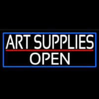 White Art Supplies Open With Blue Border Neonkyltti