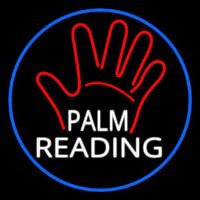 White Palm Reading Border Neonkyltti