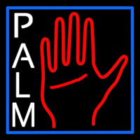 White Palm With Logo Neonkyltti