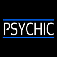 White Psychic With Blue Line Neonkyltti