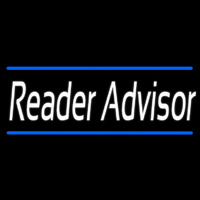 White Reader Advisor With Blue Border Neonkyltti