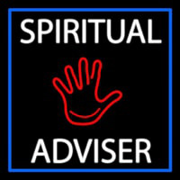 White Spiritual Advisor With Red Palm Neonkyltti