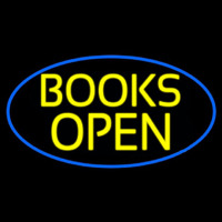 Yellow Books Open Neonkyltti