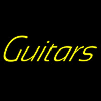 Yellow Guitars Cursive 1 Neonkyltti