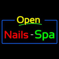 Yellow Nails Spa Open Neonkyltti