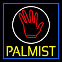 Yellow Palmist Block With Logo Blue Border Neonkyltti