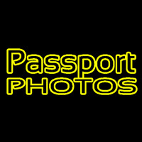 Yellow Passport Photos Block Neonkyltti