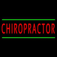 Red Chiropractor Green Lines Neonkyltti