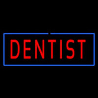 Red Dentist Blue Border Neonkyltti