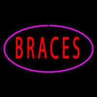 Braces Oval Pink Neonkyltti