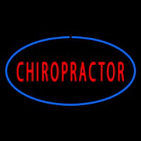 Red Chiropractor Oval Blue Neonkyltti