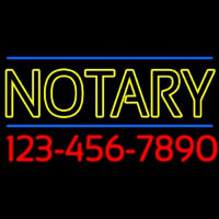 Double Stroke Yellow Notary With Phone Numbers Neonkyltti