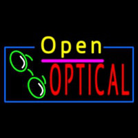 Yellow Open Red Optical Logo Neonkyltti