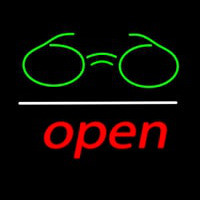 Green Glasses Logo Open White Line Neonkyltti