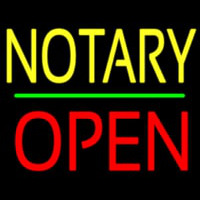 Notary Block Open Green Line Neonkyltti