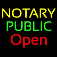 Yellow Green Notary Public Red Open Neonkyltti