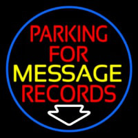 Custom Red Parking For Records White Border Neonkyltti