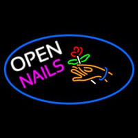 Nails Open Logo Neonkyltti