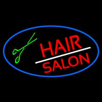 Red Hair Salon With Scissor Neonkyltti