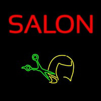 Salon With Scissor Logo Neonkyltti