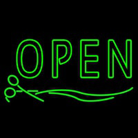 Green Open With Scissor Neonkyltti