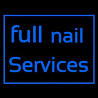 Blue Full Nail Services Neonkyltti