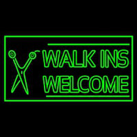 Green Walk Ins Welcome With Scissor Neonkyltti