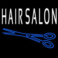 Hair Salon With Scissor Neonkyltti